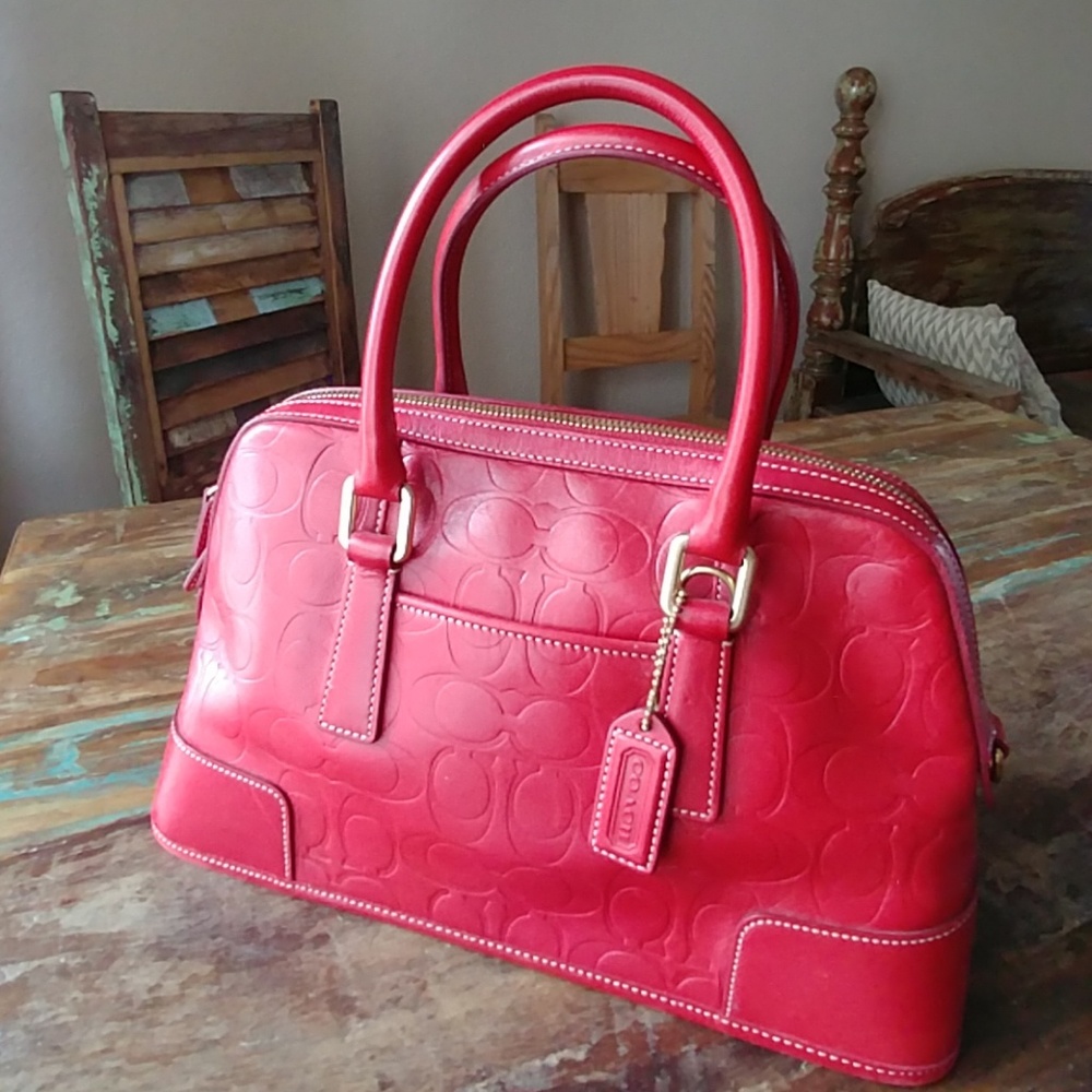 Very nice red Coach purse
